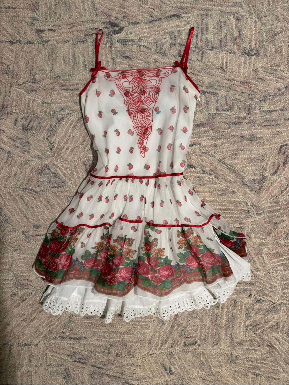 RARE Vintage Blumarine White and Flora Dress